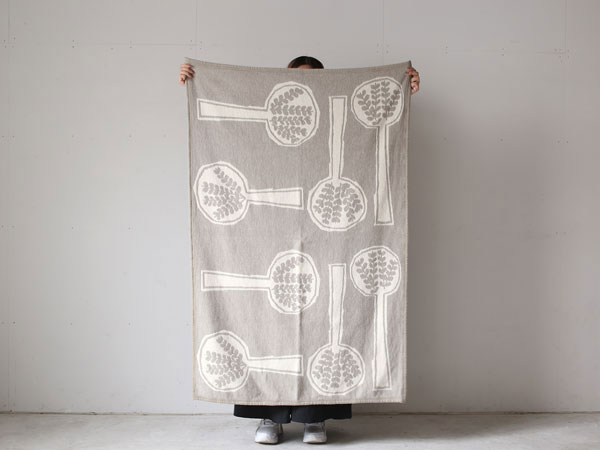 ハーフブランケット FOREST SPOON(SIZE90cm×140cm グレージュ）KP892976