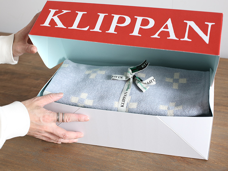 ミニブランケット シャーンスンド(SIZE:70cm×90cm ライトブルー) KP892981 KLIPPAN正規販売店 名古屋